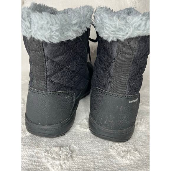 Columbia Women's Size 6.5 Ice Maiden Shorty Boot Gray Black Fur Lined Waterproof - Picture 3 of 8
